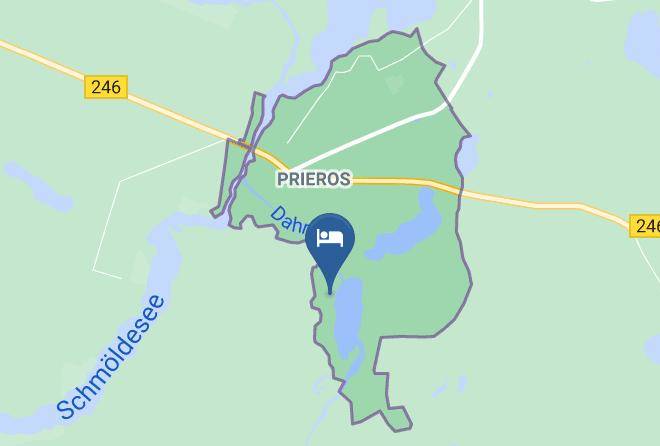 Hotel Waldhaus Prieros Map
