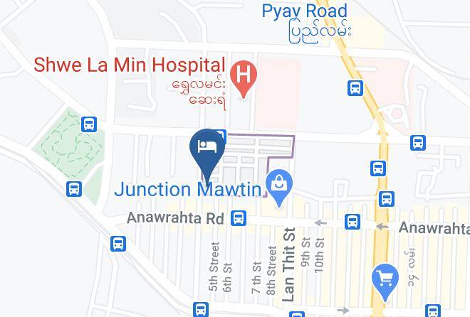 Yangon West - Hotel War Dan Maps