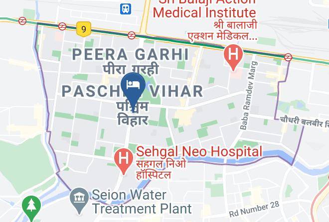 New Delhi - Hotel Waterfall Paschim Vihar New Delhi Maps
