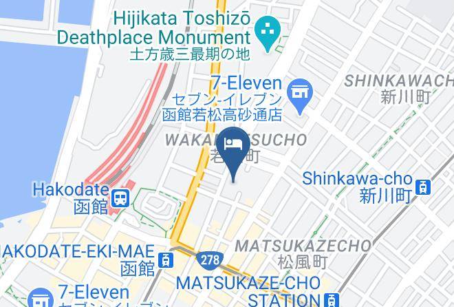 Hakodate City - Hotel Wbf Hakodate Watatsumino Yu Maps