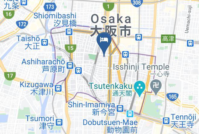 Osaka City Naniwa Ward - Hotel Wbf Namba Motomachi Maps