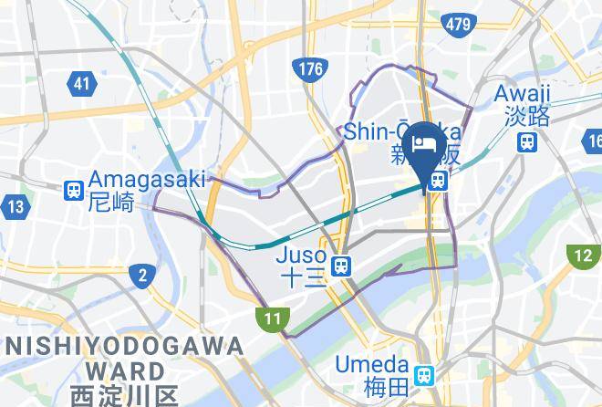 Osaka City Yodogawa Ward - Hotel Wbf Shin Osaka Skytower Maps