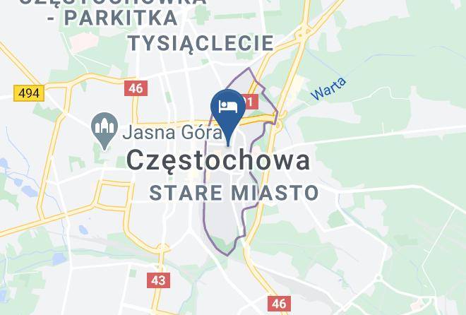 Czestochowa - Hotel Wenecki Maps