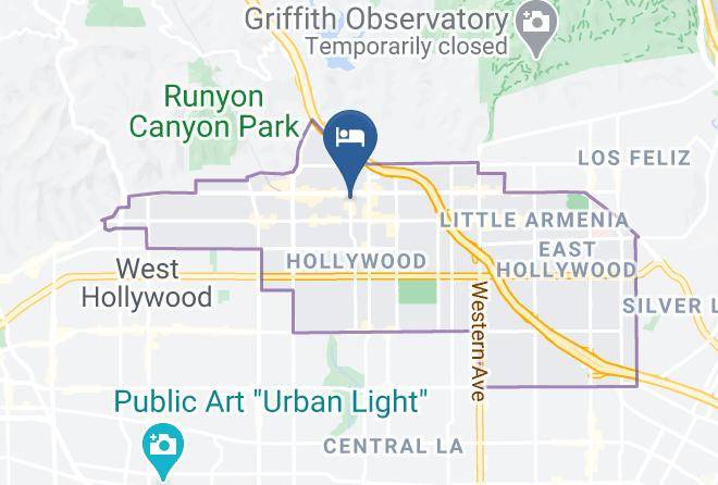 Los Angeles - Hotel West Inn Hollywood Maps