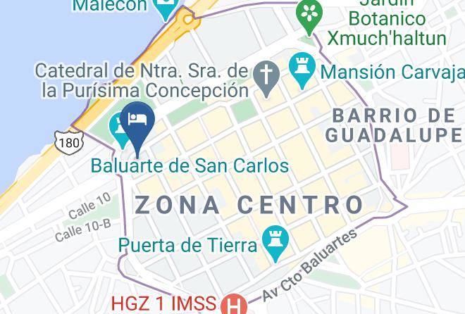 Campeche San Francisco De Campeche Centro - Hotel White Maps