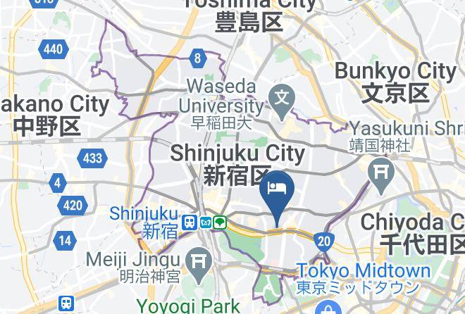 Shinjuku Ward - Hotel Wing International Premium Tokyo Yotsuya Maps