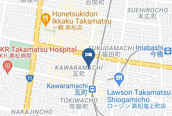 Takamatsu City - Hotel Wing International Takamatsu Maps