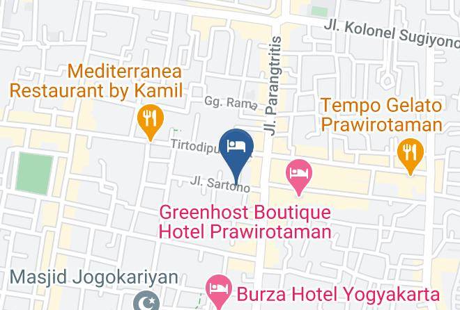 Kota Yogyakarta - Hotel Winotosastro Garden Maps