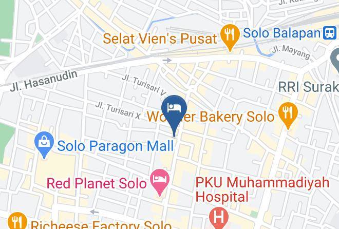 Surakarta - Hotel Wisnu Maps