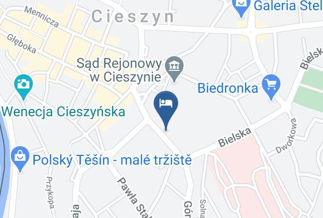 Hotel Wyzsza Brama Cieszyn Map