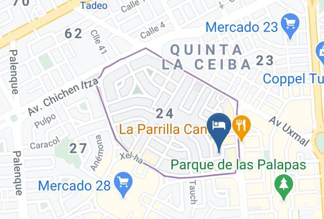 Benito Juarez - Hotel Xaman Maps