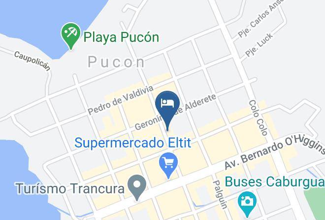 Cautin Province - Cabanas La Palmera Pucon Maps