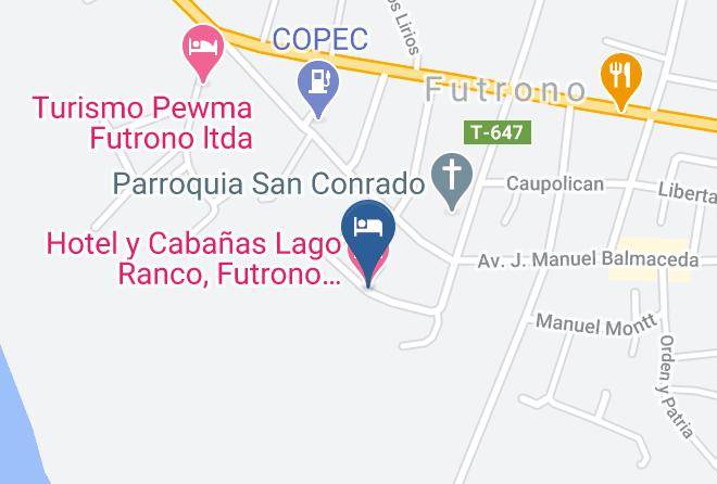 El Ranco Province - Hotel Y Cabanas Lago Ranco Futrono Centro Turistico Caja Los Andes Maps