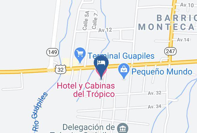 Pococi - Hotel Y Cabinas Del Tropico Maps