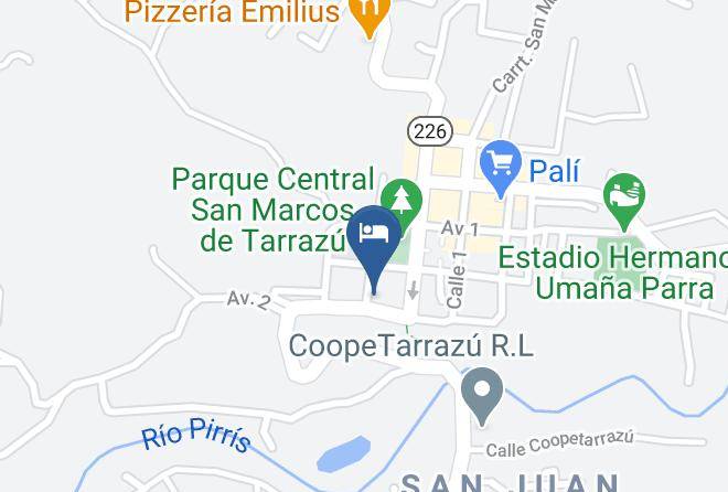 Tarrazu - Hotel Y Piscinas La Arboleda Maps
