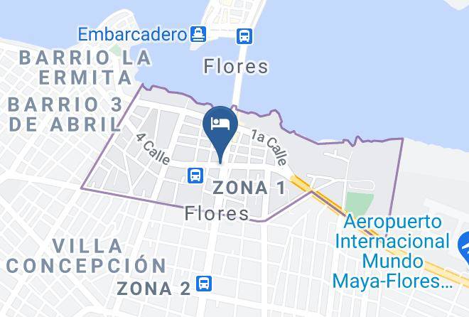 Flores - Hotel Y Restaurante Clasico Peten Maps