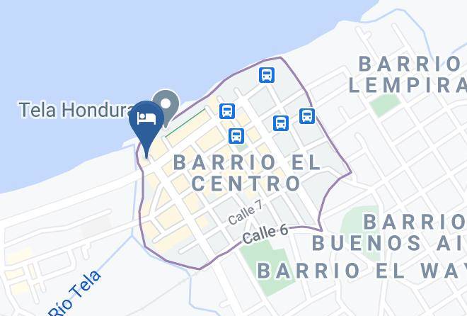 Tela - Hotel Y Restaurante Colonial Playa Maps