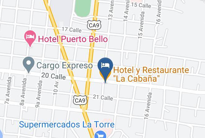 Puerto Barrios - Hotel Y Restaurante La Cabana Maps