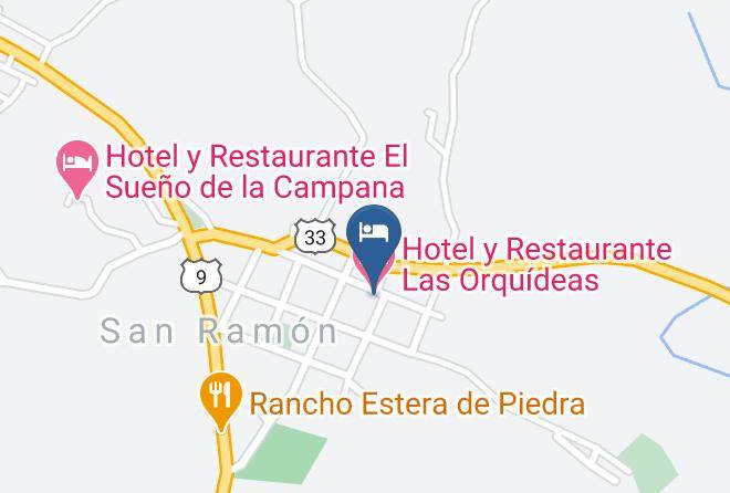 San Ramon - Hotel Y Restaurante Las Orquideas Maps