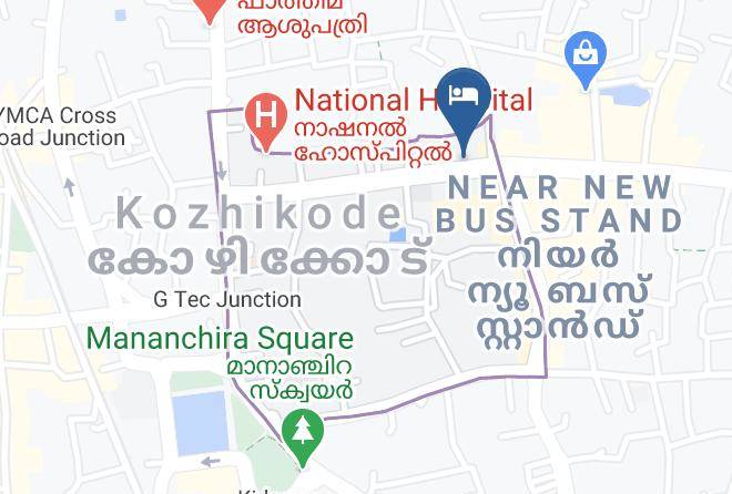 Kozhikode - Hotel Yash International Calicut Maps