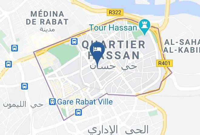 Rabat - Hotel Yasmine Maps