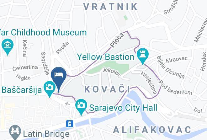 Sarajevo - Hotel Yildiz Maps