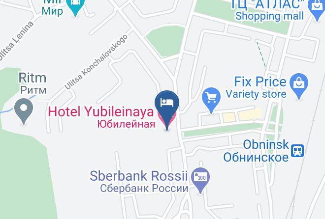 Obninsk - Hotel Yubileinaya Maps