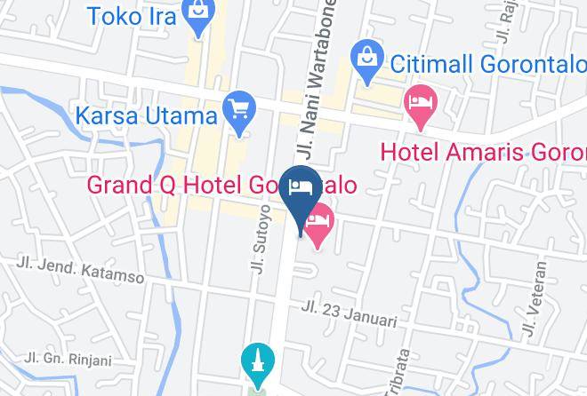 Kota Gorontalo - Hotel Yulia Maps