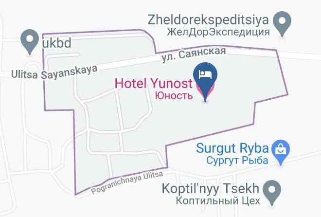 Surgut - Hotel Yunost Maps