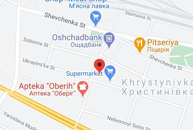 Khrystynivka Raion - Hotel Yuvileyny Maps