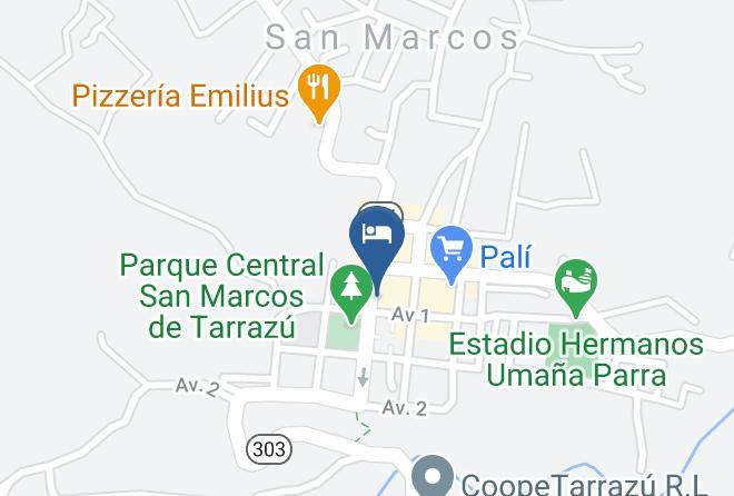 Tarrazu - Hotel Zacatecas Maps