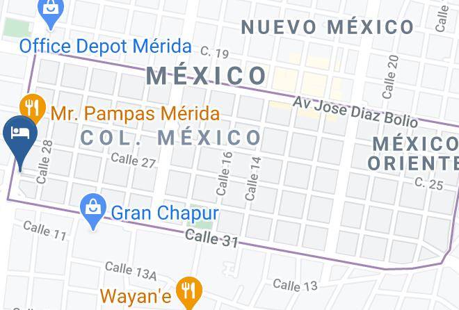 Merida - Hotel Zar Merida Maps