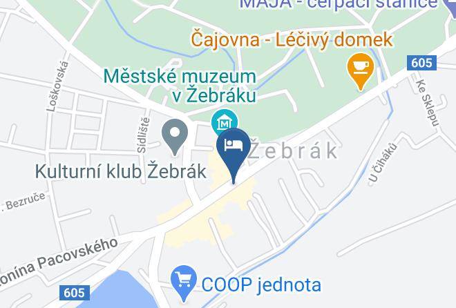 Beroun - Hotel Zebrak Maps