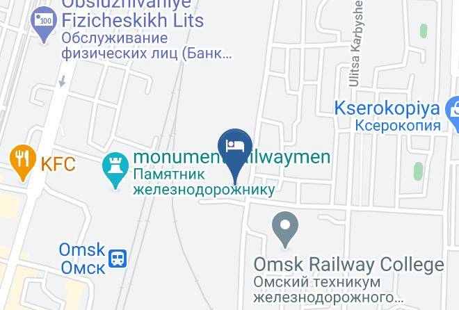 Omsk - Hotel Zheleznodorozhnaya Maps