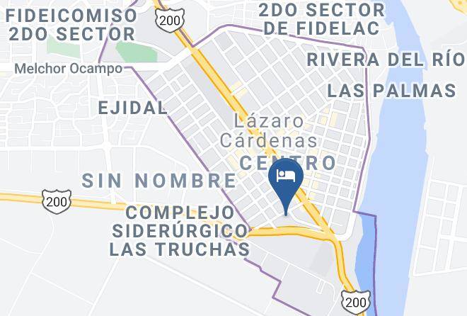 Lazaro Cardenas - Hotel Zirahuen Maps