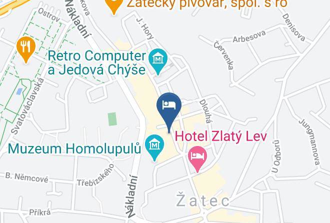 Louny - Hotel Zlaty Andel Maps