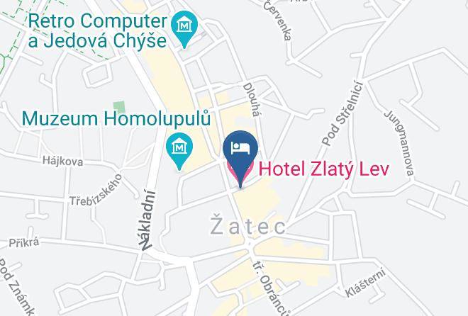 Louny - Hotel Zlaty Lev Maps