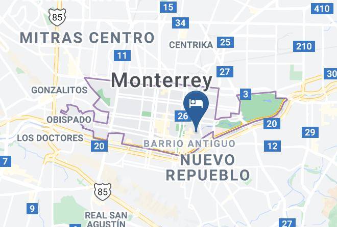 Monterrey - Hoteles Antigua Santa Lucia Mty Maps