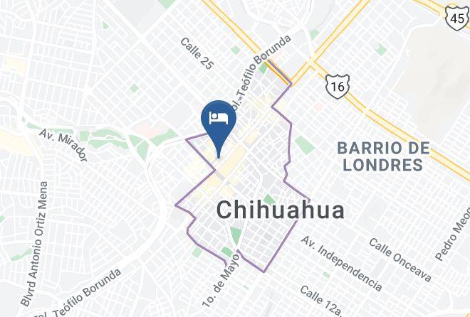 Chihuahua City Center - Hoteles Santa Regina Sa Maps