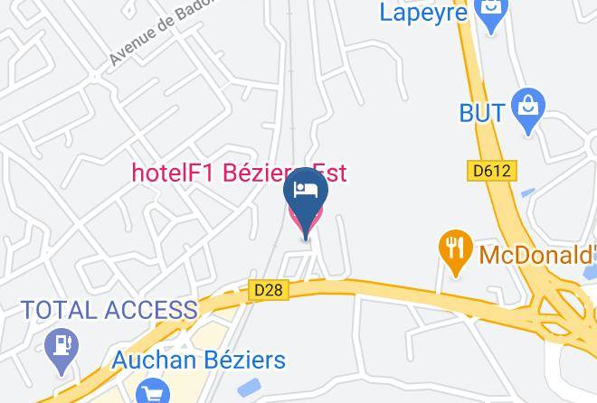 Hotelf1 Beziers Est Map