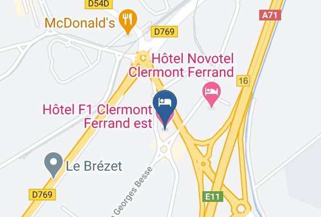 Puy De Dome - Hotel F1 Clermont Ferrand Est Maps