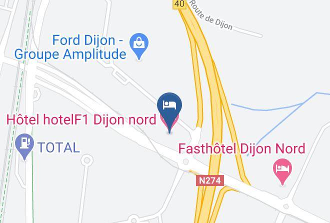 Cote D Or - Hotel Hotelf1 Dijon Nord Maps