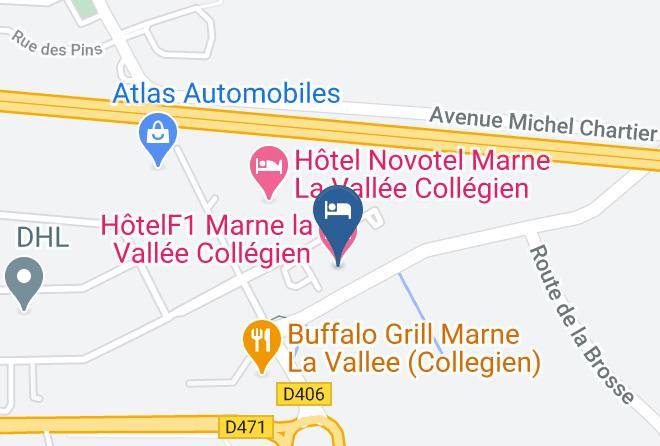 Seine Et Marne - Hotelf1 Marne La Vallee Collegien Maps