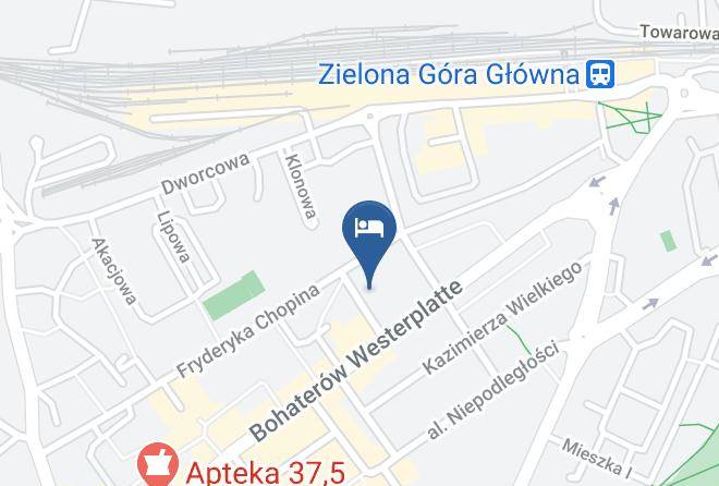 Zielona Gora - Hotelik Senator Maps