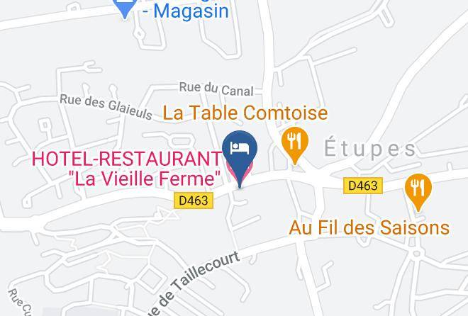 Doubs - Hotel Restaurant La Vieille Ferme Maps