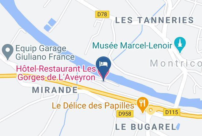 Tarn Et Garonne - Hotel Restaurant Les Gorges De L'aveyron Maps