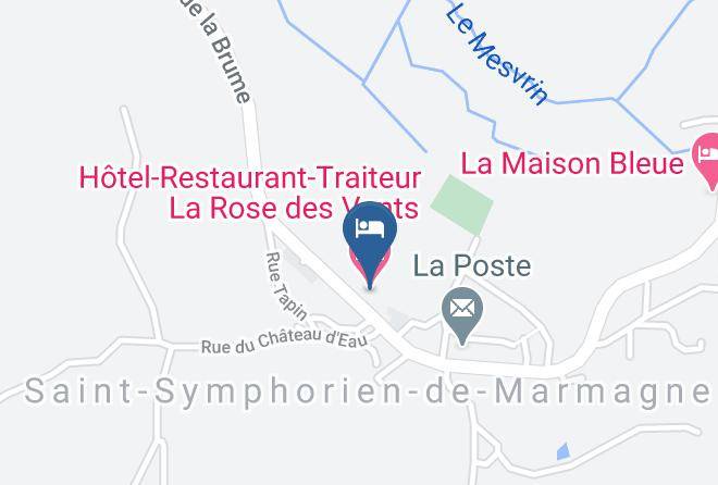 Saone Et Loire - Hotel Restaurant Traiteur La Rose Des Vents Maps