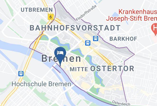 Stadt Bremen - Hotelschiff Perle Bremen Maps