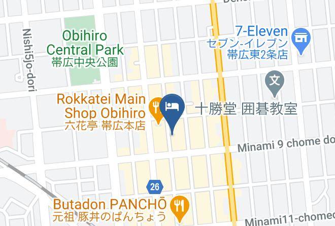 Obihiro City - Hoterupakoobihirochuo Maps