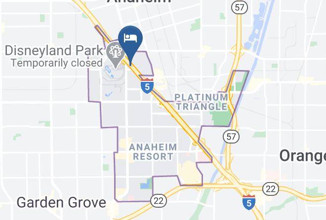 Orange - Howard Johnson By Wyndham Anaheim Hotel & Water Playground Maps